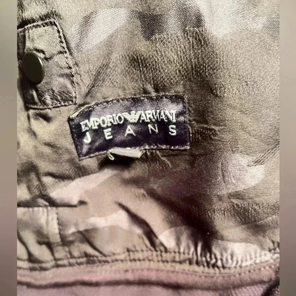 Armani Jeans full zip 2 pocket camouflage bomber csual streetwear style jacket L - Picture 5 of 6